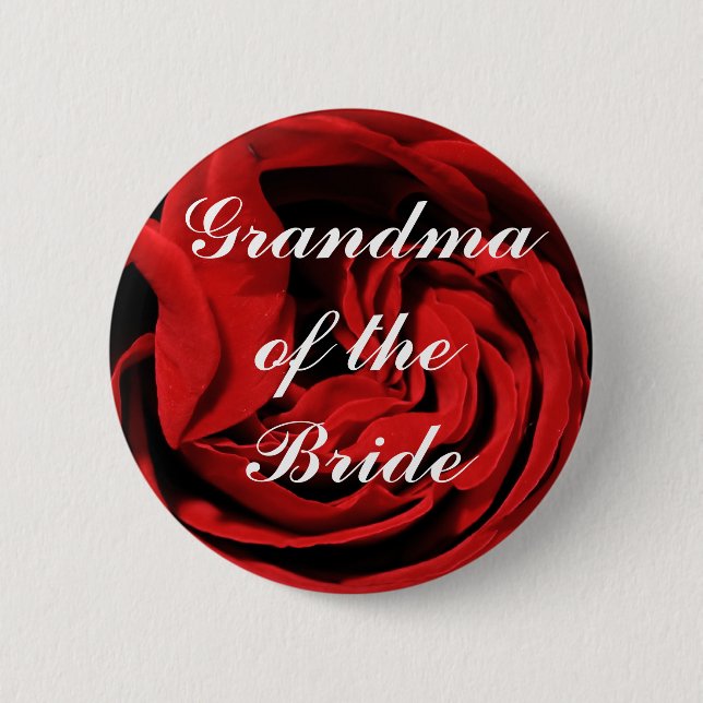 Grandma Of The Bride Pinback Button (Front)