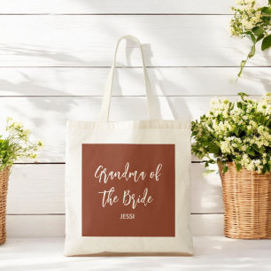 Grandma of the bride terracotta brown Tote Bag
