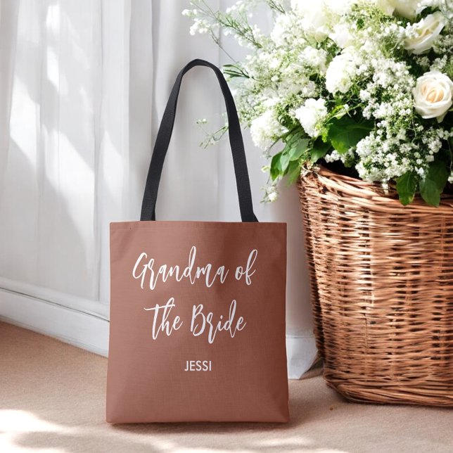 Grandma of the Bride Terracotta Wedding  Tote Bag (Creator Uploaded)