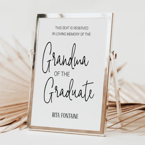 Grandma of the Graduate Memorial Reserved Seat