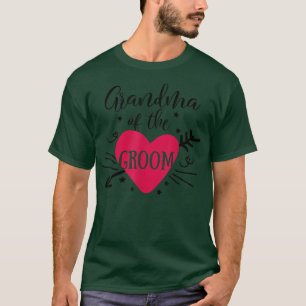 Grandma Of The Groom Arrow Heart Wedding And Bache T-Shirt