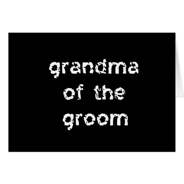Grandma of the Groom Cards (Front Horizontal)