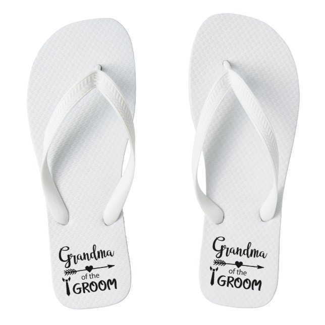 Grandma of the Groom Flip Flops (Footbed)