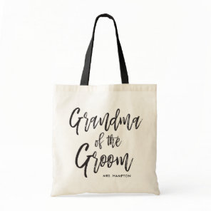 Grandma of the Groom | Script Style Custom Wedding Tote Bag