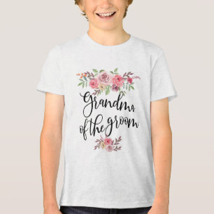 Grandma Of The Groom Wedding Bridal Party _1  Tri-Blend Shirt