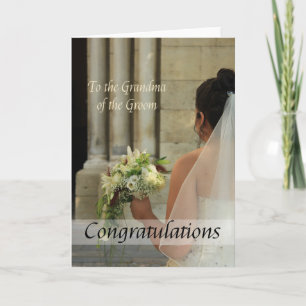 Grandma of the groom wedding congratulations card