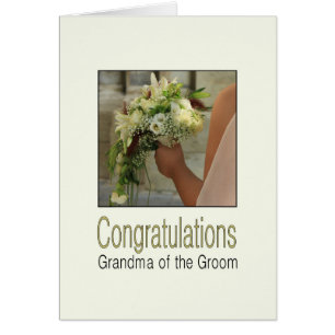 Grandma of the groom wedding congratulations cards