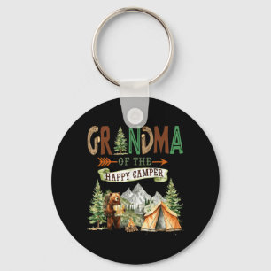 Grandma of The Happy Camper First Birthday Camping Keychain