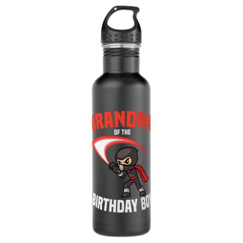 Grandma of the Ninja Birthday Boy Ninjutsu Ninja M Stainless Steel Water Bottle