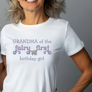 Grandma of the Purple Fairy First Berry Birthday T-Shirt