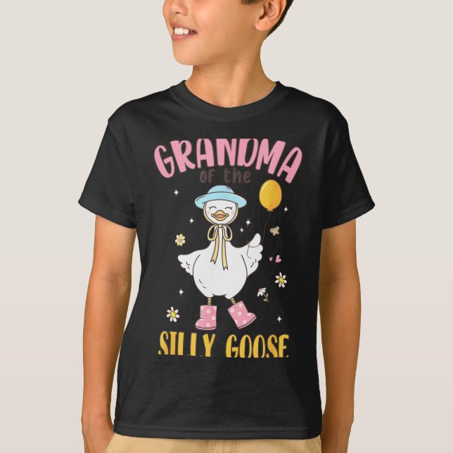 Grandma Of The Silly Goose First Birthday Family M T-Shirt (Front)