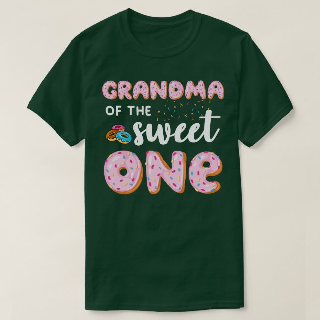 Grandma Of The Sweet One Donut Birthday T-Shirt (Design Front)