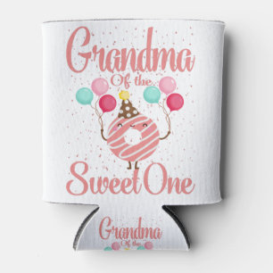 Grandma Of The Sweet One Family Matching 1st Can Cooler