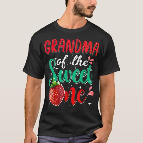 Grandma Of The Sweet One Strawberry 1st Birthday F T_Shirt