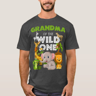Grandma of the Wild One Zoo Birthday Safari T-Shirt