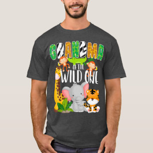Grandma of the Wild One Zoo Theme Birthday T-Shirt