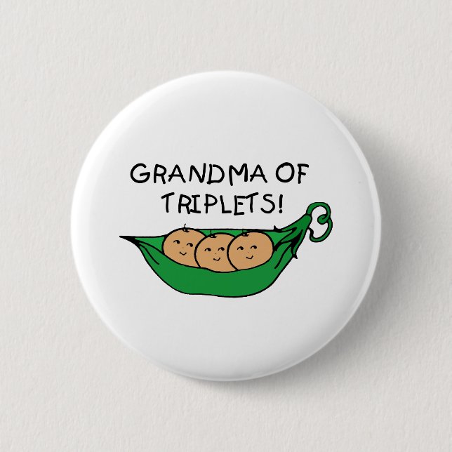 Grandma of Triplets Pod Button (Front)