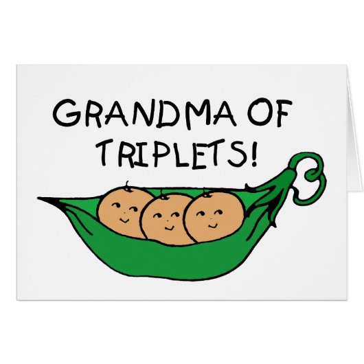 Grandma of Triplets Pod Cards (Front Horizontal)