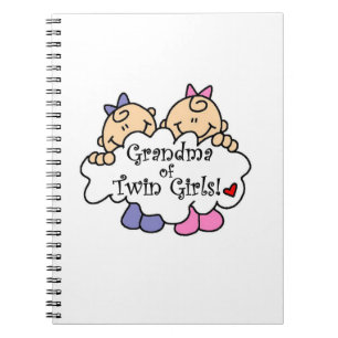 Grandma of Twin Girls Gifts Notebook