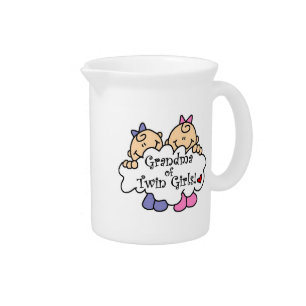 Grandma of Twin Girls Gifts Pitcher