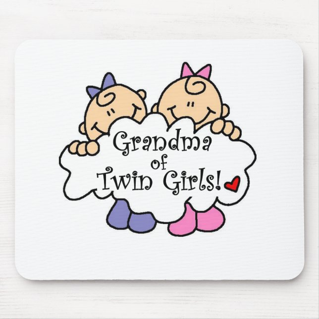 Grandma of Twin Girls Mouse Pad (Front)