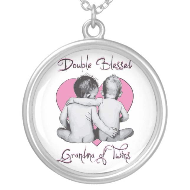 GRANDMA OF TWINS DOUBLE BLESSED NECKLACE (Front)