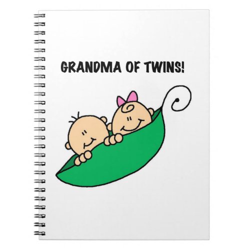 Grandma of Twins Gifts Notebook