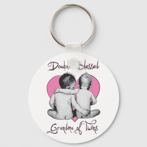 GRANDMA OF TWINS KEYCHAIN