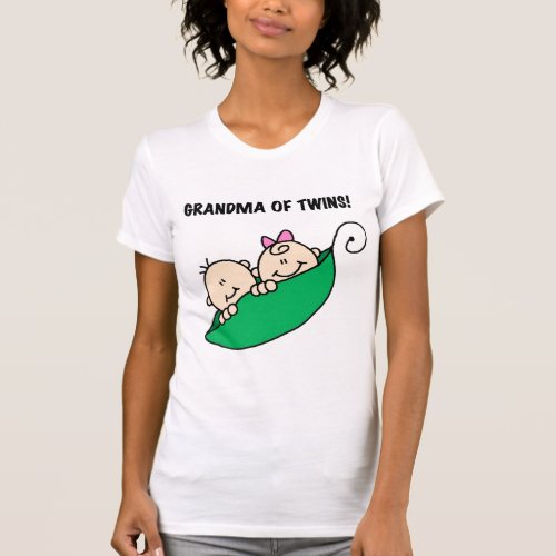 Grandma of Twins Peas in a Pod Tshirts and Gifts