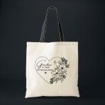 Grandma of Twins Personalized Name Floral Shopping Tote Bag<br><div class="desc">Here's a unique personalized gift for grandmothers of twins that you will be proud to give as a gift. The tote bag has a pretty flower design surrounded by a heart shape. It can be customized with the names of the grandkids. The quote on the design is: Grandma of Twins....</div>