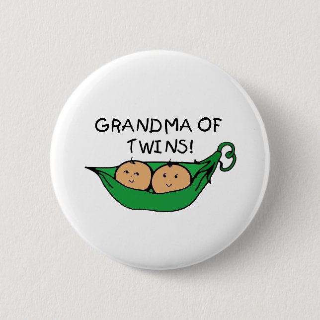 Grandma of Twins Pod Button (Front)