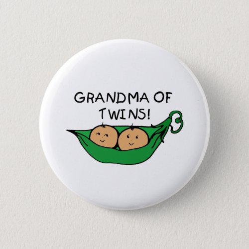 Grandma of Twins Pod Button