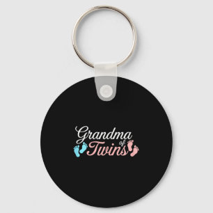 Grandma Of Twins Shirt Women Twin Grandma Mothers Keychain