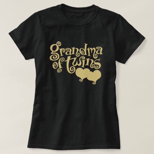Grandma Of Twins T-Shirt (Design Front)