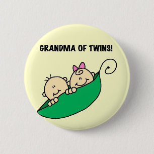 Grandma of Twins Tshirts and Gifts Pinback Button