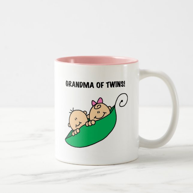 Grandma of Twins Tshirts and Gifts Two-Tone Coffee Mug (Right)