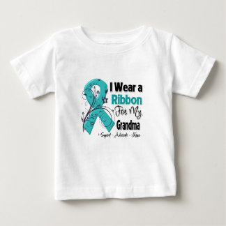 Grandma - Ovarian Cancer Ribbon Baby T-Shirt