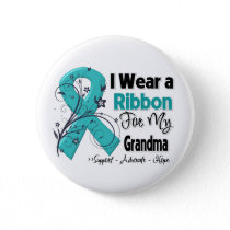 Grandma - Ovarian Cancer Ribbon Pinback Button
