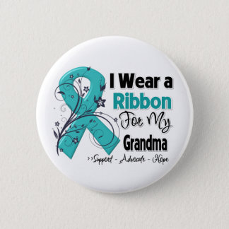 Grandma - Ovarian Cancer Ribbon Pinback Button