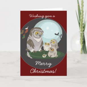 Grandma Owl Storytelling Christmas Card