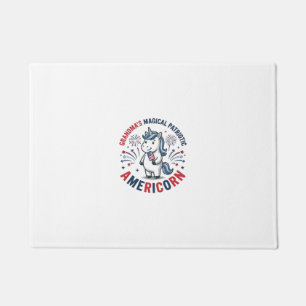 Grandma Patriotic Americorn Unicorn Shirt Design_1 Doormat