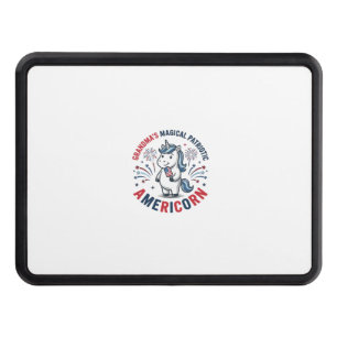 Grandma Patriotic Americorn Unicorn Shirt Design_1 Hitch Cover