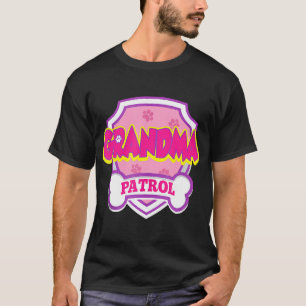 Grandma Patrol Dog Funny Gift Birthday Party T-Shi T-Shirt