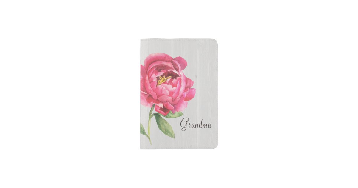 Grandma Peony Passport Mother's Day Gift Passport Holder