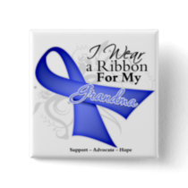 Grandma Periwinkle Ribbon - Stomach Cancer Pinback Button