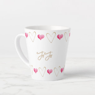 Grandma Personal Name Heart Latte Mug
