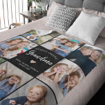 Grandma Personalised Photo Collage Modern  Fleece Blanket<br><div class="desc">This black personalized "World's Greatest Grandma" 8-photo collage blanket features a simple pink heart, accompanied by elegant handwritten script typography and the name of beloved grandchildren. An ideal and heartwarming gift for your grandmother on special occasions like Mother's Day, Christmas, or birthdays. Customize it with photos of favorite grandkids to...</div>