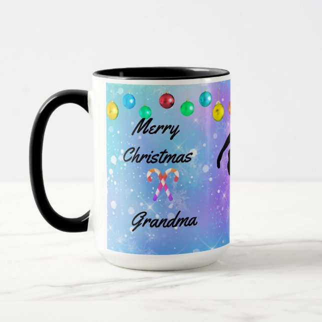 "Grandma "Personalized Christmas Mug (Left)