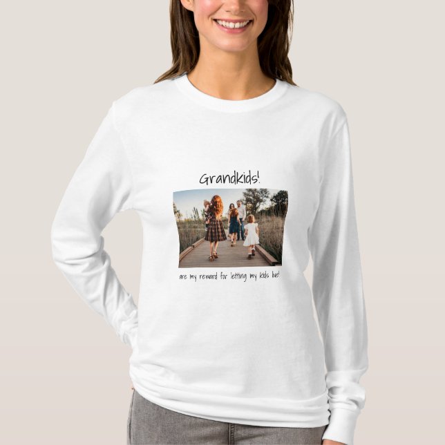Grandma Personalized Custom Photo Shirt (Front)