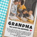 Grandma Personalized Photo Gift from Kids Kitchen Towel<br><div class="desc">Compile a list of things you love about your grandma,  add a favorite photograph and you have a Mother's Day or Christmas gift she'll treasure! Perfect for birthdays and other family members too! ♥</div>